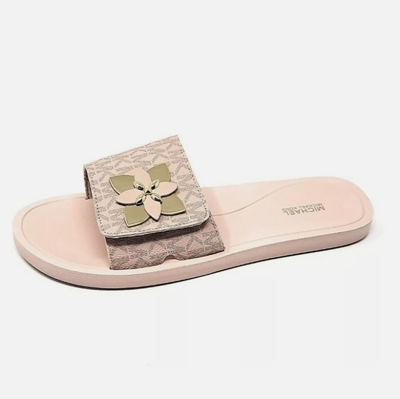 Nitb Michael Kors charmed mini logo slide sandals - Picture 7 of 7